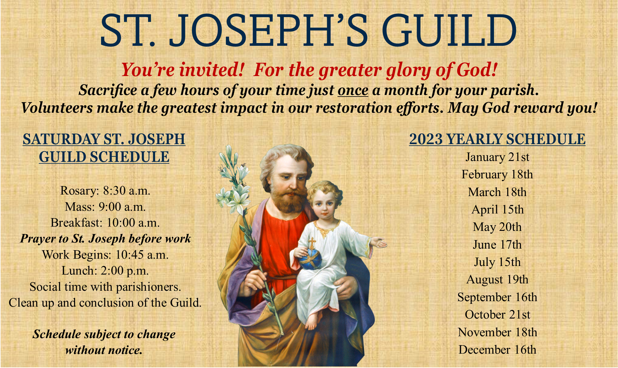 St. Joseph Guild – Sacred Heart Roman Catholic Church